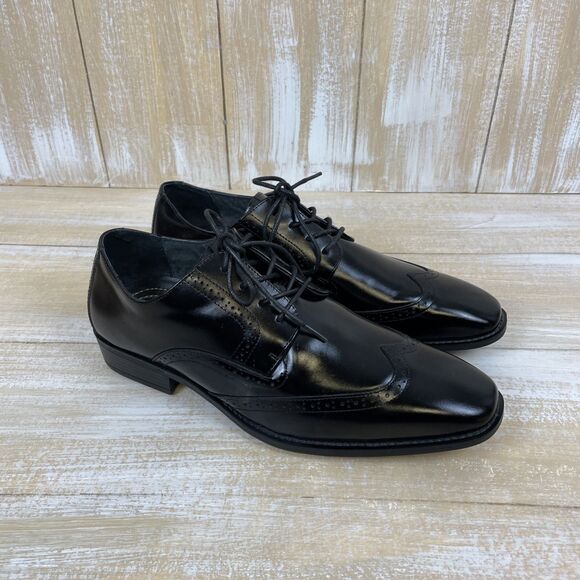 Stacy Adams Adler Wingtip Oxford Mens Sz 10½ W Black Leather Dress Shoes main image 10